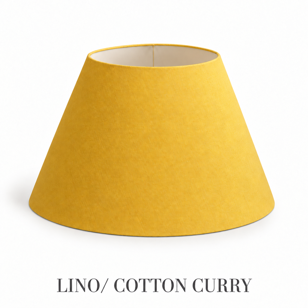 Pantalla cónica lino cotton curry mostaza sin medidas